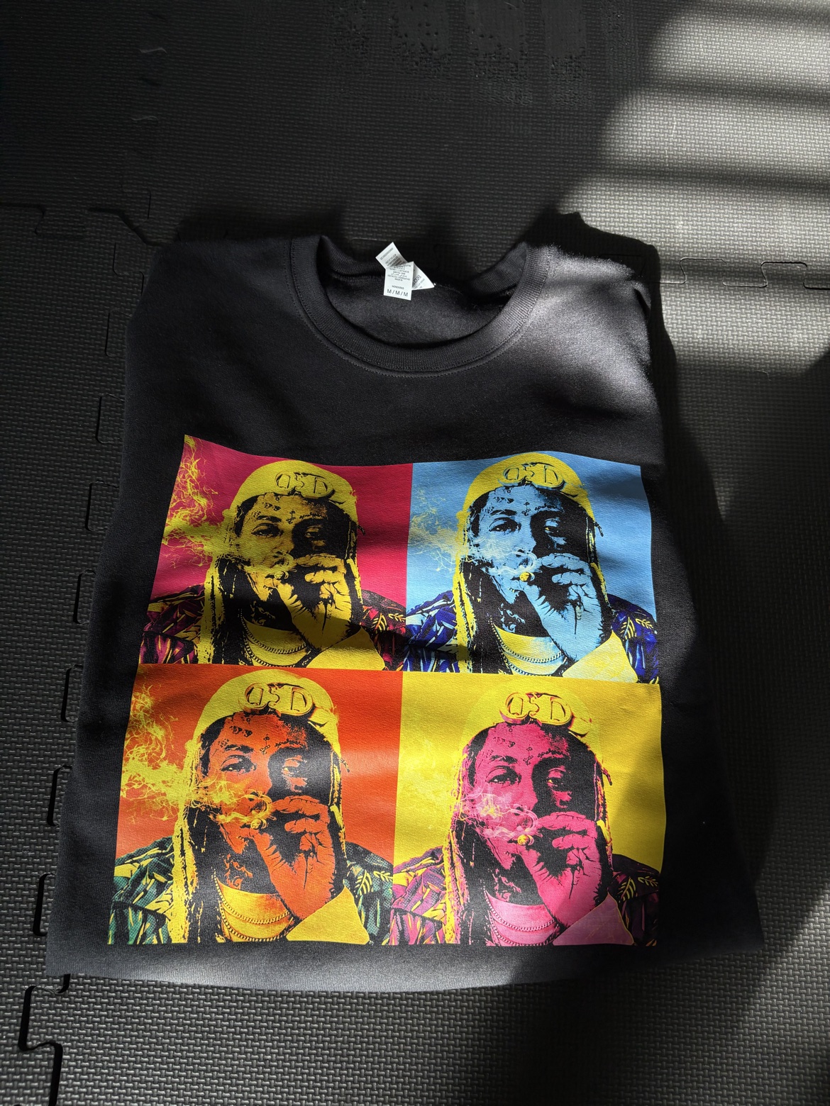 Pop Art Portrait Sweatshirt — Music Series crewneck with the four-panel portrait